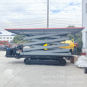 รถกระเช้าตีนตะขาบยี่ห้อ Shanxing Machinery ขนาด 6 เมตร แบบกรรไกรเหล็ก สำหรับซ่อมแซมโรงงาน ควบคุมด้วยรีโมท - Product Image 3