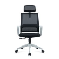 Chaise de bureau ergonomique en maille Hbada Chaise de patron pivotante de style moderne avec tissu Silla Oficina