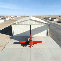 Hangar de luxe préfabriqué en structure acier pour avions privés avec protection incendie, haute résistance au vent et conception durable