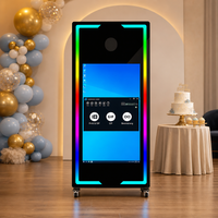 Mesin Photo Booth Cermin Ajaib USA Stock 65 Inch dengan Kamera Layar Sentuh 43 Inch untuk Acara Pesta