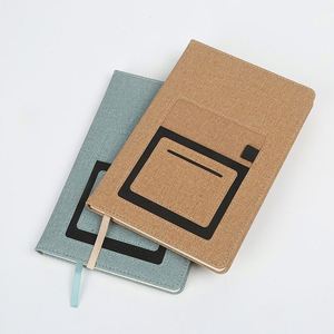 Carnet de notes personnalisé de haute qualité avec poche pour téléphone, en cuir PU, pour le bureau et les affaires - Product Image 1