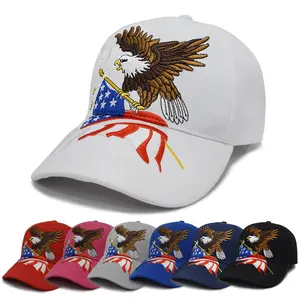 Boné De Beisebol Personalizado Bandeira EUA Águia Caps Logotipo Bordado Curvo Esportes Snapback Chapéu Para Homens Mulheres