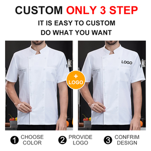 Uniforme <span class=keywords><strong>da</strong></span> Ristorante con Logo, Camicia a Maniche Corte, Design Personalizzato per Camerieri, Uniformi Femminili per Chef Cinesi - Product Image 6