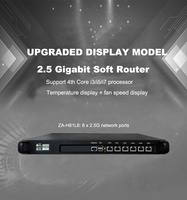 Motherboard H81 dengan Casing untuk Server Firewall Soft Router Gateway Mendukung CPU Core I3/i5/i7 Generasi ke-4 2x DDR3 6x Port LAN 2.5Gbps