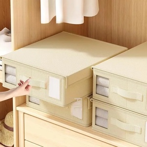 Foldable 14L Capacity Minimalist Design Nonwoven Storage <b>Box</b> Household <b>Clothes</b> Bed Sheet Four Piece Blanket Quilt - Product Image 4
