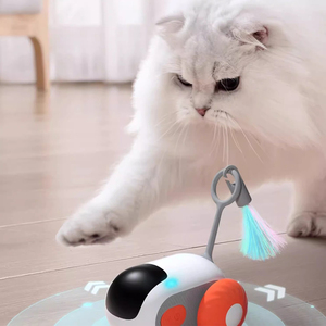 Jouet de voiture de sport en plumes intelligent écologique pour chats Mode de conduite autonome en plastique durable - Product Image 1
