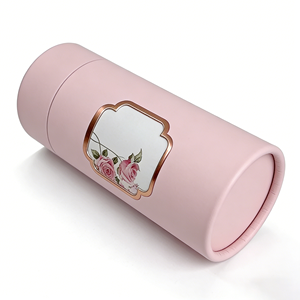 Custom Design Recyclable Paper Tube Packaging for Perfume Skincare Cosmetic Candle Essential Oil Round Box Cylinder <b>Container</b> - Product Image 3