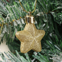 Ensemble de 52 boules de Noël de 6 cm, boîte cadeau, assortiment de boules de Noël, étoiles, coquillages, boules suspendues pour la décoration de l'arbre de Noël