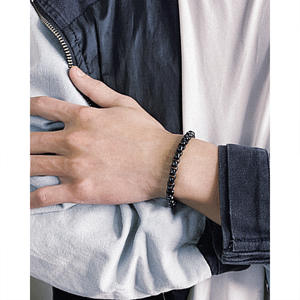 Pulseras de cadena gruesas de acero inoxidable chapadas en oro/Negro, joyería de Cable trenzado grueso, pulseras de cadena de Metal para hombres y mujeres - Product Image 6