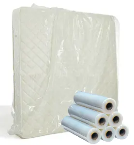 批发弹性床垫软垫超透明聚乙烯三层共挤出薄膜包装塑料卷膜床垫包装