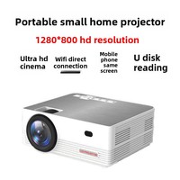 Projecteur LED/CRT portable sans fil WIFI Android Q6H 1080P HD pour la maison et le bureau, garantie de 30 jours