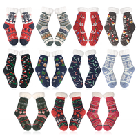 Personnalisé Dessin Animé Midi Pantoufles Chaussettes Doublées Hiver Étage Femmes Chaussettes Pelucheux Épais Chaud Épais Lourd Polaire Robe Chaussettes
