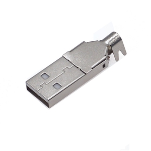 Conector USB-A Macho 2.0 de Cuerpo Corto, Juego de 3 Piezas (Tri-Partición) para Ensamblaje de Cables de Datos - Product Image 2
