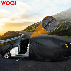 Funda para Auto Hatchback Woqi, Poliéster 190T, Impermeable, Negro Naranja, Dos Tonos, Protección para Todo Clima, Tallas SMLXL - Product Image 2