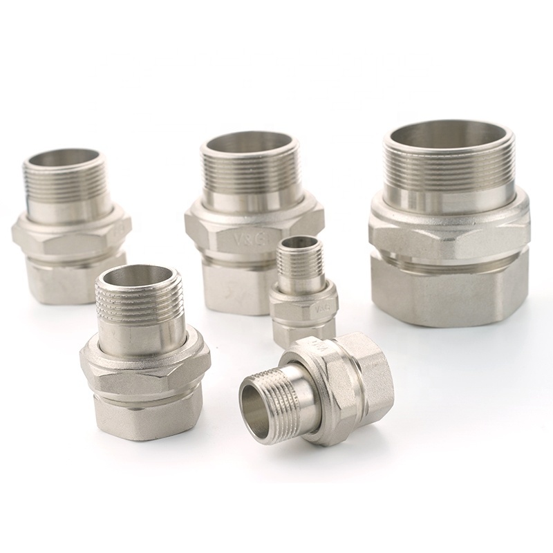 VG Brand 1/2 - 2 inch Brass Straight Union Pipe Fitting with O-ring