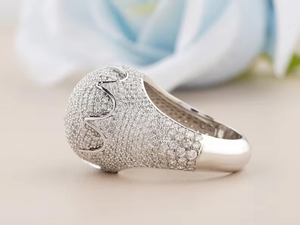 Anillo de plata Hip Hop con nombre personalizado de primera calidad, Diamante de moissanita helado, piedra preciosa de moissanita Real - Product Image 4