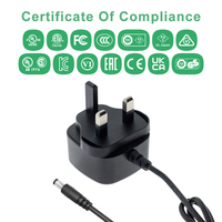 Adaptateur d'alimentation CC 5V 1A 5W 2A 10W 2.5A 12.5W avec prise UK, approuvé UKCA CE ROHS, pour caméra de sécurité et ventilateur électrique