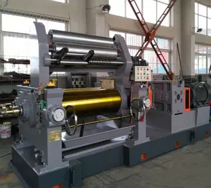 Open Two-Roll Mixing Mill For Rubber Equipped With Stock Blender