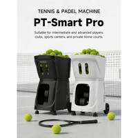 Mesin Pelontar Bola Tenis PUSUN Berkualitas Tinggi PT Smart Pro Portabel Tahan Lama 120 Bola Dikendalikan Aplikasi untuk Latihan Servis Acak dan Padel
