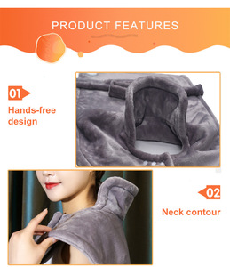 <strong>Winter</strong> Electric Heating Shoulder and Neck Blanket Coverlet <strong>Coat</strong> for Office and Home Use Flannel Material Heating Coverlet - Product Image 5
