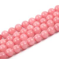 Perles rondes en calcédoine rouge rose, bijoux en pierre naturelle DIY, nouveaux styles, livraison directe d'usine