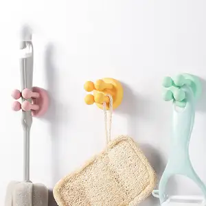 Nhà móc nhựa để treo phòng tắm nhỏ dính móc treo tường tự dính Silicone khăn móc - Product Image 1
