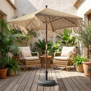 ร่มชายหาดสำหรับแกลมปิ้งกลางแจ้ง ลานบ้าน โรงแรม สวน พร้อมที่ยึด - Product Image 1