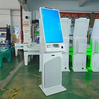 Kiosque en libre-service tout-en-un de 32 pouces avec imprimante thermique, scanner de passeport, scanner d'empreintes digitales et distributeur de cartes pour les demandes d'informations