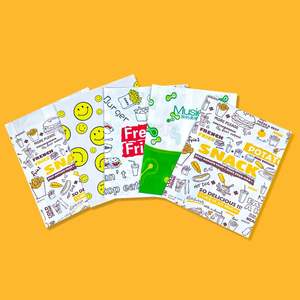 Sac en papier kraft personnalisé jetable en aluminium pour barbecue, résistant à l'huile, pour pain grillé, baguette française, sandwich, gâteau, pizza, cuisson - Product Image 6