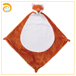 Manta de seguridad para bebé, manta de apego, juguete relajante, manta de abrazo, oso de peluche, zorro de peluche, juguete para bebé, manta con esquinas anudadas - Product Image 4