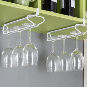 Porte Verre à 4 Rangées Support Rack Suspendu Verre Cintre Verre à Vin Métal Por