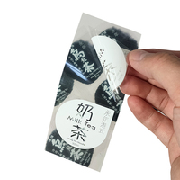 Autocollants ronds transparents personnalisés pour pots de thé - Étiquettes transparentes découpées à la forme, résistantes à l'eau, pour l'emballage du thé Oolong, les bouteilles de boissons