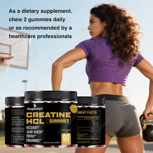 Gomitas AegelWell Creatine HCL con cúrcuma, pimienta negra, gomitas de creatina para ganar músculo, mejorar la resistencia - Product Image 3