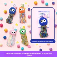 Jouet suspendu moderne pour chat avec boule en peluche, baguette de stimulation anti-ennui, résistant aux morsures et pour le nettoyage des dents, pour chatons
