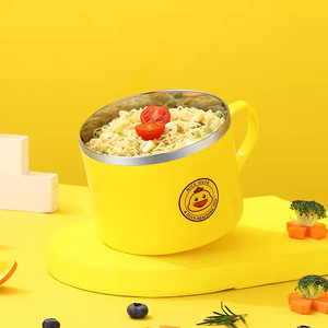 Bol à nouilles pour enfants en acier inoxydable avec logo personnalisé, boîte à lunch pour l'école - Product Image 6