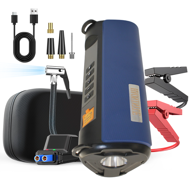 Car Tire Inflator,Portable 150PSI Air Compressor,LED Outdoor Emergency Lighting,Battery Booster Car Jump Starter,Tire Compressor