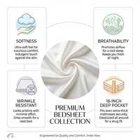 Ensemble de draps de lit en coton 100% 80 fils/cm² avec étiquette personnalisée - Ensemble de literie de luxe certifié OEKO-TEX - Vente en gros - Collection hôtelière OEM/ODM