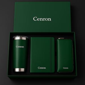 Kit de Bienvenida Empresarial de Marca en Naranja Brillante: Vaso de Acero Inoxidable, Elegante Cuaderno y Tarjetero, Personalización de Marca Disponible - Product Image 3