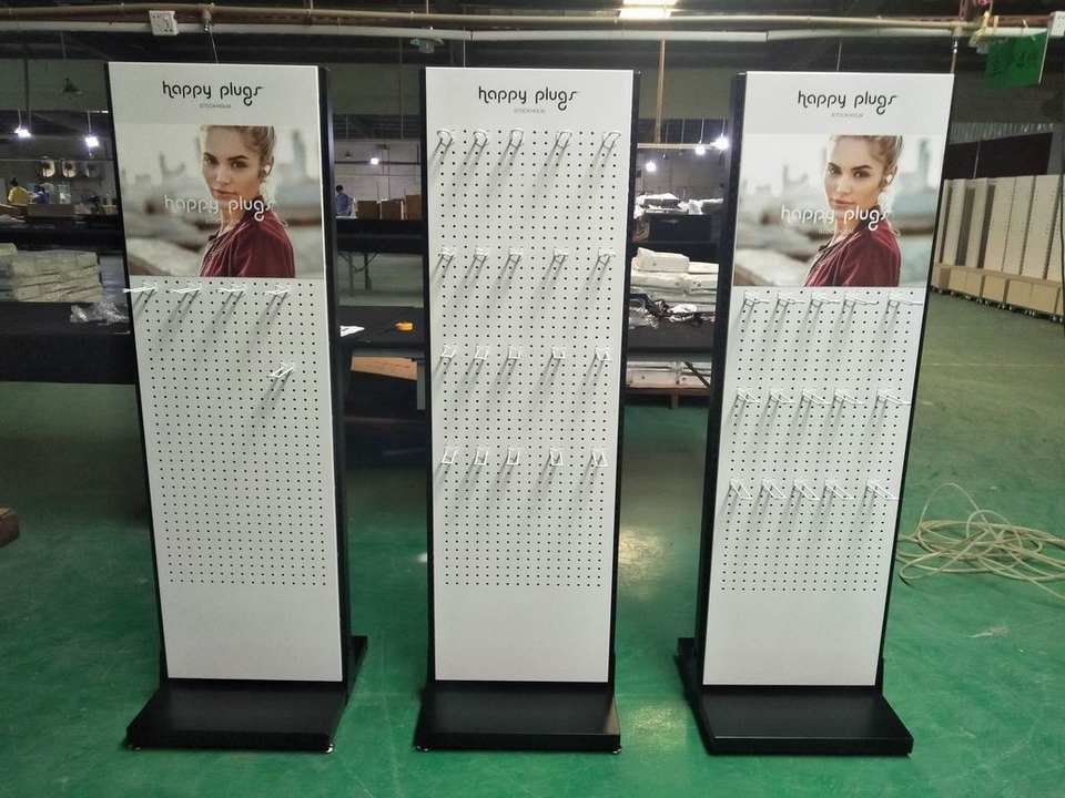 Custom Heavy Duty Metallic Mobile Retail Display Rack with Multi ...