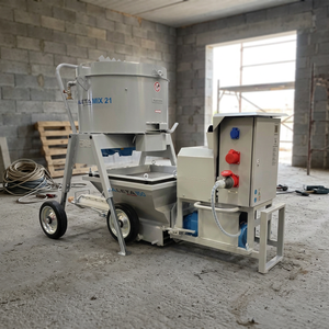 Máquina profesional de pulverización de yeso con motor azul, bomba de hormigón para construcción. - Product Image 3