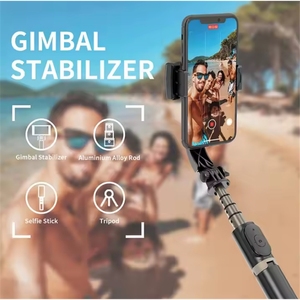 Stabilisateur de cardan Q08 à rotation 360° pour téléphone, perche à selfie avec trépied dissimulé, cardan vidéo mobile mono-axe pour TikTok - Product Image 2