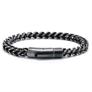 Korean Version <b>Titanium</b> Steel Simple Bracelet Franco <b>Chains</b> Vintage Menchain Bracelet - Product Image 1