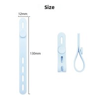 Attaches de câble en silicone réutilisables et très élastiques, 5 pièces, organisateur de fils pour écouteurs