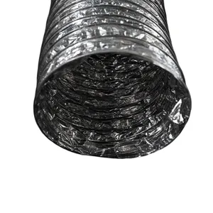 HVAC Double layer PET hose clear mylar wire reinforced ducting
