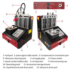 Limpador de Bicos Injetores GDI200, Testador de Injetores, Máquina de Limpeza de Injetores de <span class=keywords><strong>6</strong></span> Cilindros EFI SFI SPI Piezoelétricos - Product Image 5