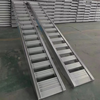 Antaihengye AR400-5 4.0M 5T Rampes de chargement robustes en aluminium pour excavatrice sur roues, remorque à plateau, rampe d'accès portable, paire OEM