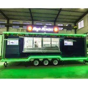 Mobile Food Cart Street Food Van Ice Cream Food Trailer Truck Fully Equipped With Toilet For Sale