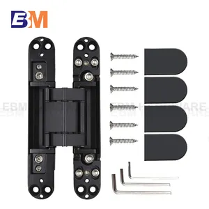 Zinc Alloy 40KG Invisible 180 Degree Open Concealed Door Hinges 3D Adjustable Hidden Door Hinge