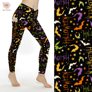 Leggings <span class=keywords><strong>de</strong></span> <span class=keywords><strong>sport</strong></span> imprimés Meiyang, ultra doux, en soie <span class=keywords><strong>de</strong></span> lait, pour Halloween, leggings imprimés pour femmes, leggings grande taille pour femmes 3XL - Product Image 1