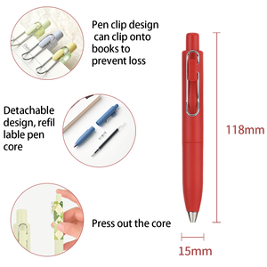 Papeterie <span class=keywords><strong>Kawaii</strong></span>, impression de logo personnalisé, design macaron, stylo gel promotionnel en plastique, encre noire 0,5 mm, impression UV, laminage personnalisé - Product Image 4